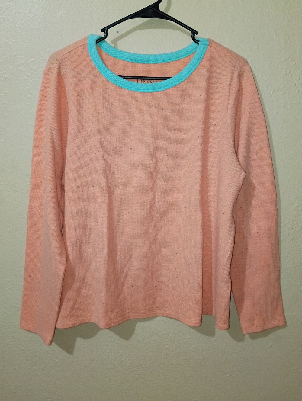 😍 6/$10 SALE Candace Cameron Bure Size large Peach Long Sleeve Top